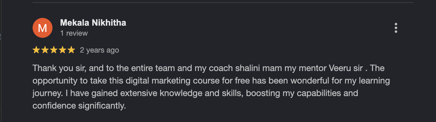 Student review
